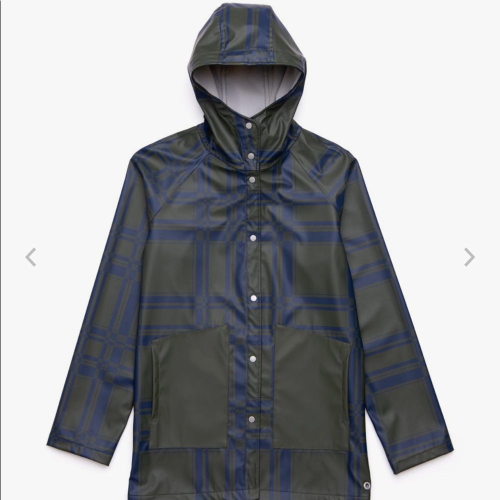 NWT Herschel Plaid Rain Jacket